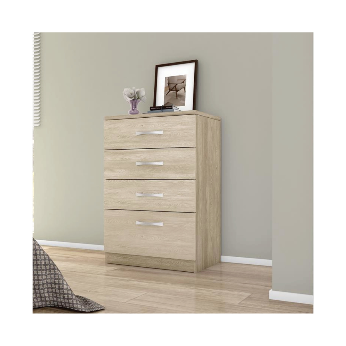 COMODA MOVEL ASTRAL 4C NOGAL/VAINILLA