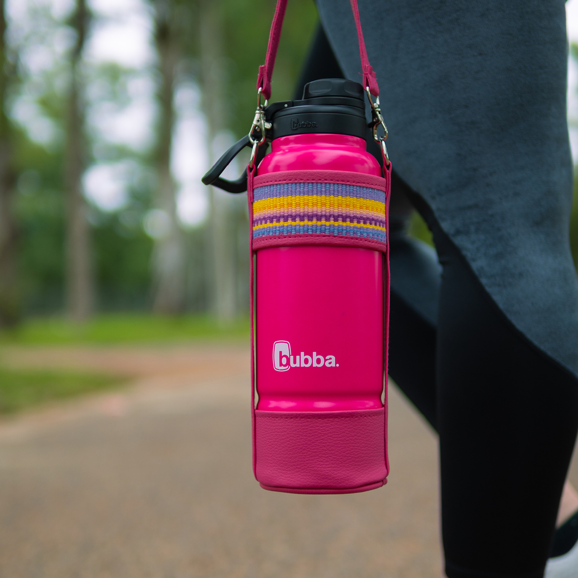 COMBO BOTELLA BUBBA TRAILBLAZER ROSA+PORTA TERMO