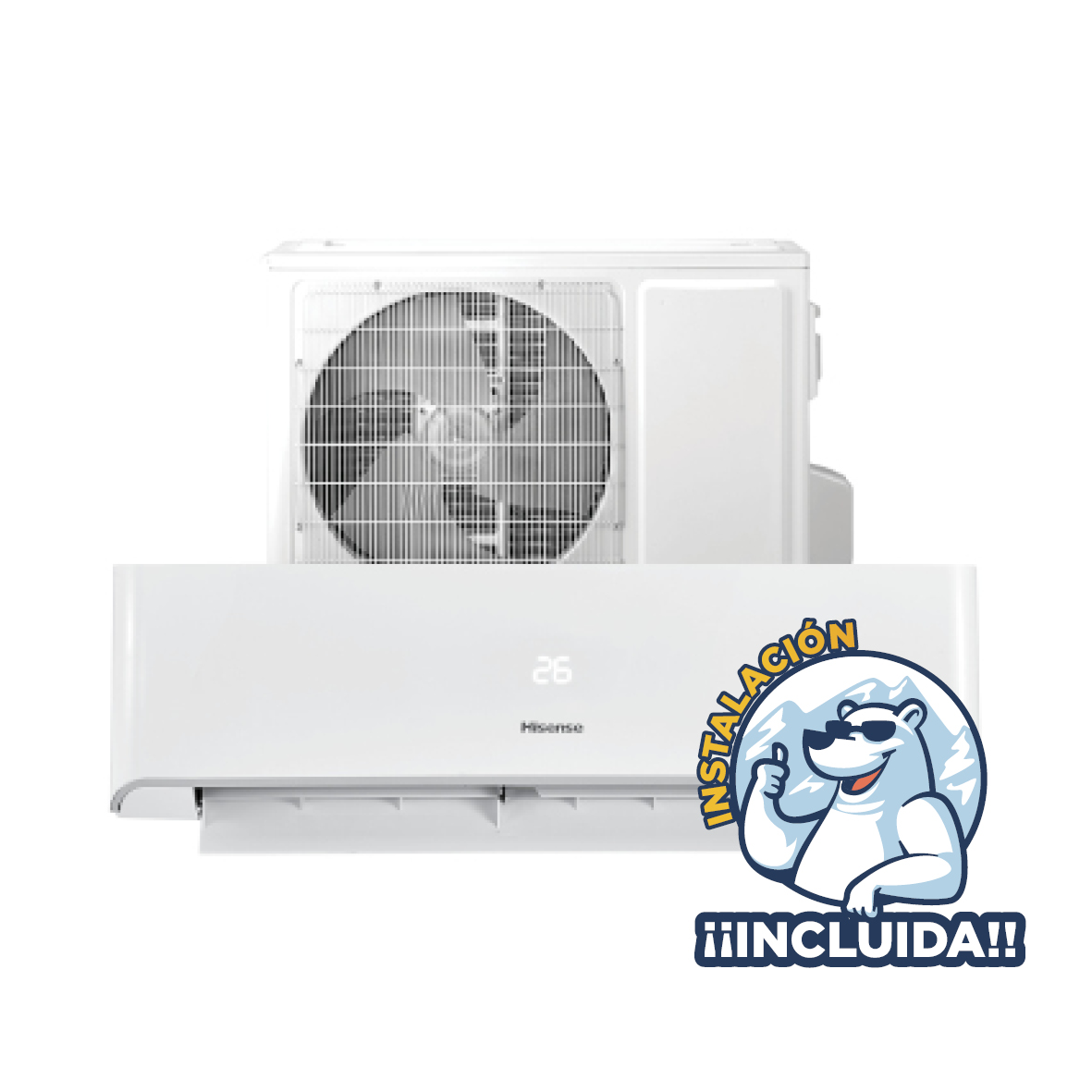 ACONDICIONADOR AIRE HISENSE 12.000BTU AS-12HR4SVEDJ07BTU + INSTALACION