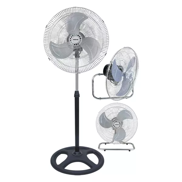 VENTILADOR DE PIE/MESA/PARED 18" MIDAS 3 EN 1 MD-VE1805